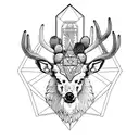 The Goddess Freya, San Pedro Cactus, Volcano Mombacho, Elk, Fifth Chakra tattoo design idea