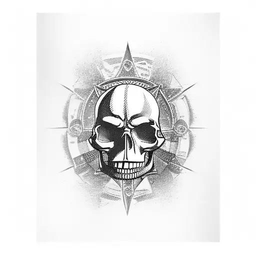Harley davidson motorcycle, Skulls, casino, chess, cards, roulette, joker tattoo design idea
