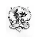 Harley davidson motorcycle, Skulls, casino, chess, cards, roulette, joker tattoo design idea