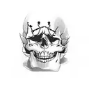 Harley davidson motorcycle, Skulls, casino, chess, cards, roulette, joker tattoo design idea