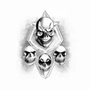 Harley davidson motorcycle, Skulls, casino, chess, cards, roulette, joker tattoo design idea