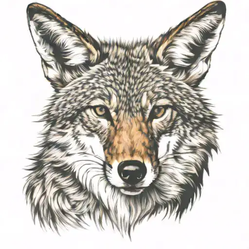 coyote tattoo design idea
