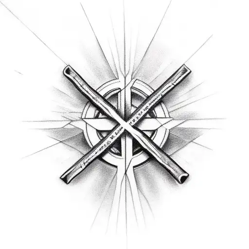 CHAIN + CROSS + DATE tattoo design idea