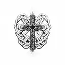 CHAIN + CROSS tattoo design idea