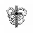 CHAIN + CROSS tattoo design idea