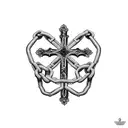 CHAIN + CROSS tattoo design idea