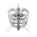 CHAIN + CROSS tattoo design idea