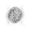 yin yang with a dragon and phoenix wrapped around it tattoo design idea