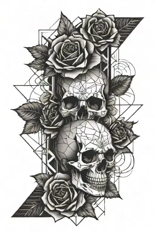 skull and rose intertwined forearm tattoo tattoo design idea