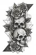 skull and rose intertwined forearm tattoo tattoo design idea