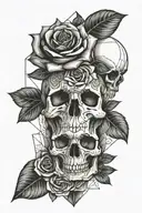 skull and rose intertwined forearm tattoo tattoo design idea