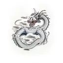 Dragon and tigger tattoo design idea