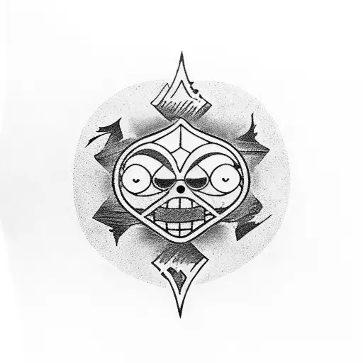 one piece design featuring Rufy, Sabo, and Ace's iconic symbols tattoo design idea