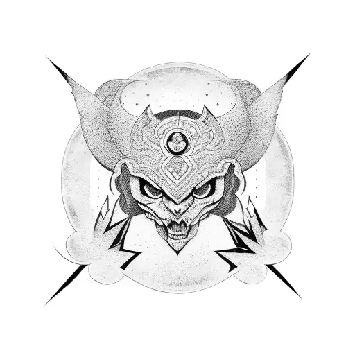 A blackwork design featuring Rufy, Sabo, and Ace's iconic symbols tattoo design idea