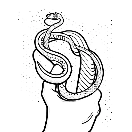 snake for ring finger tattoo design idea