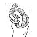 snake for ring finger tattoo design idea