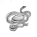 snake for ring finger tattoo design idea
