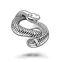 snake for ring finger tattoo design idea