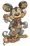 disney characters incorporated tattoo design idea