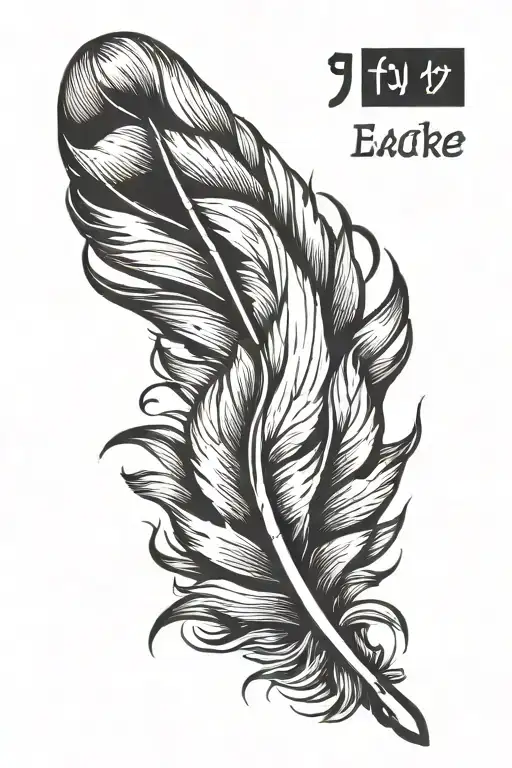 eagle feather feather feather feather feather tattoo design idea