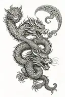Dragon and Tiger tattoo design idea