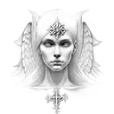 religious, angels, sleeve tattoo design idea