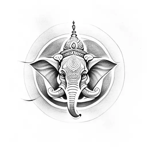 ganpati  tattoo design idea