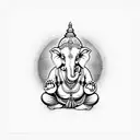 ganpati  tattoo design idea