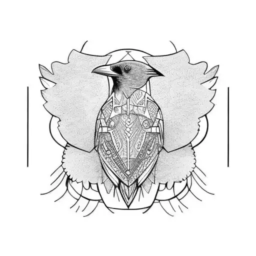 raven and lily tattoo design idea