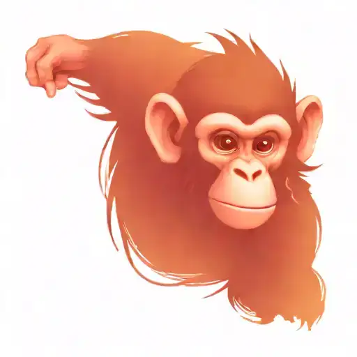  An angry monkey holding a firecracker tattoo design idea
