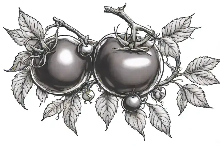 Tomato cherries  tattoo design idea