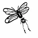 firefly bug with the letter T tattoo design idea