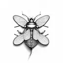 firefly bug with the letter T tattoo design idea
