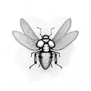 firefly bug with the letter T tattoo design idea