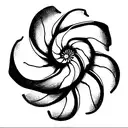 nautilus shell with camellia flowers around it tattoo design idea