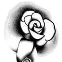 nautilus shell with camellia flowers around it tattoo design idea