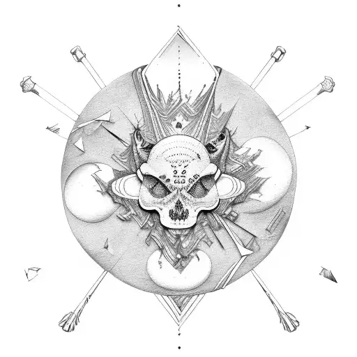 drums and sol key tattoo design idea