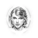 taylor swift with a boca jrs jersey tattoo design idea