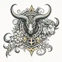 Taurus Aries and dare tattoo design idea