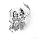 radha krishna tattoo design idea