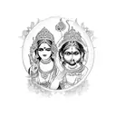 radha krishna tattoo design idea