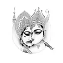 radha krishna tattoo design idea
