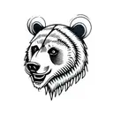 bear cub tattoo design idea