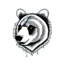bear cub tattoo design idea