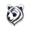 bear cub tattoo design idea