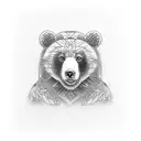 two bear cub faces  tattoo design idea