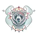 bear cub tattoo design idea
