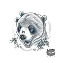 bear cub tattoo design idea