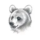 bear cub tattoo design idea