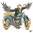 ghost rider tattoo design idea